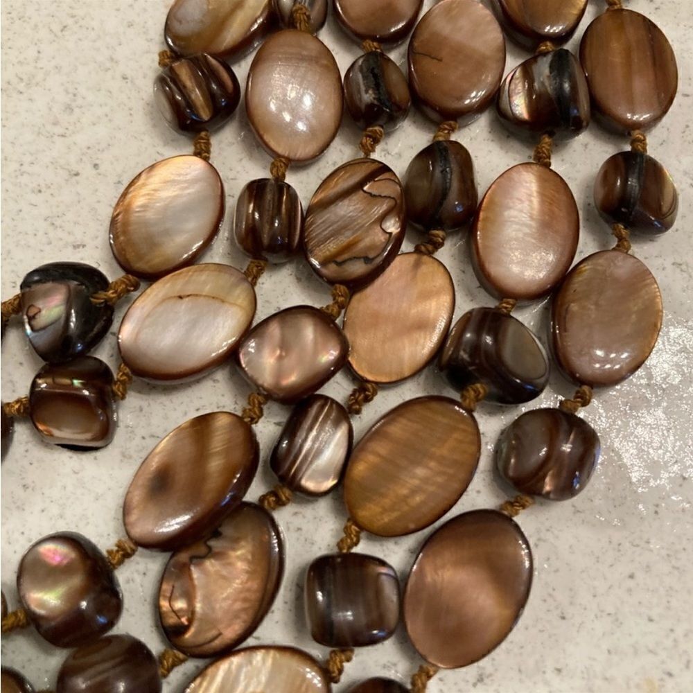 Natural Stone Multi Strand Necklace - Picture 5 of 11